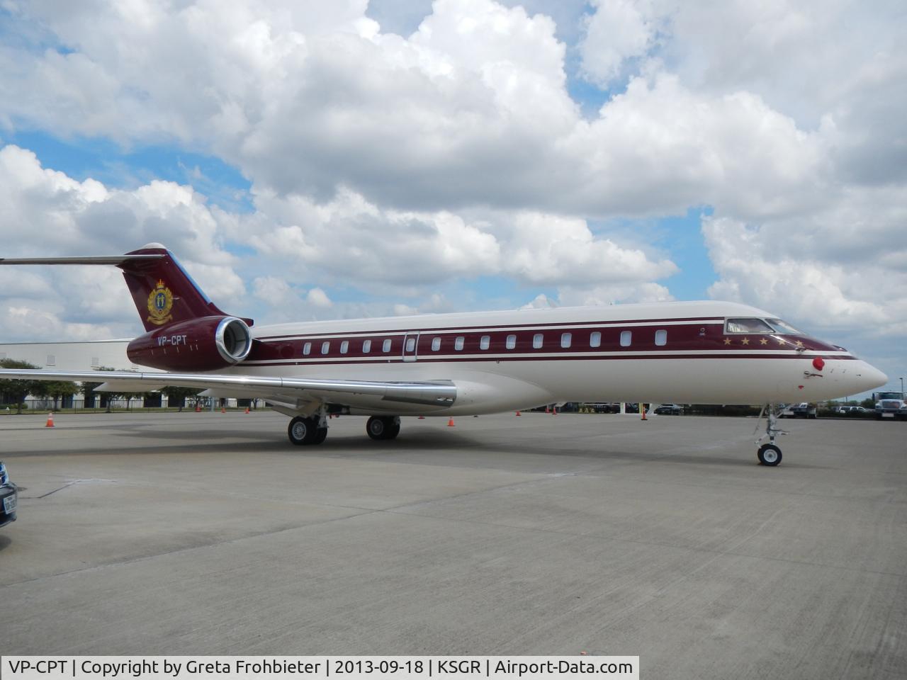 VP-CPT, 2012 Bombardier BD-700-1A10 Global Express C/N 9509, Sugar Land Airport (KSGR), Houston, TX, September 18, 2013