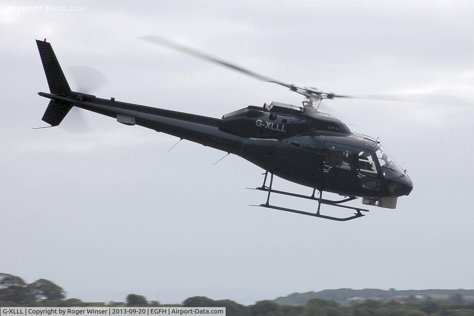 G-XLLL, 1981 Aerospatiale AS-355F-1 Twin Squirrel C/N 5033, Visiting Ecureuil II operated by MW Helicopters. Previously registered N915EG.