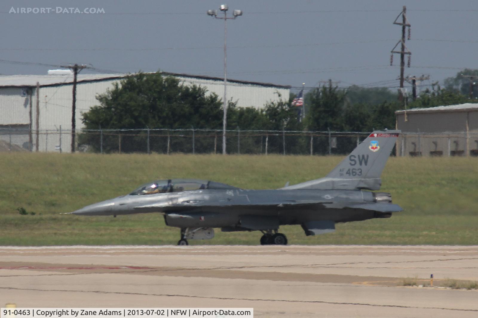 91-0463, 1991 Lockheed Martin F-16D Fighting Falcon C/N CD-18, Visiting  NAS Fort Worth
