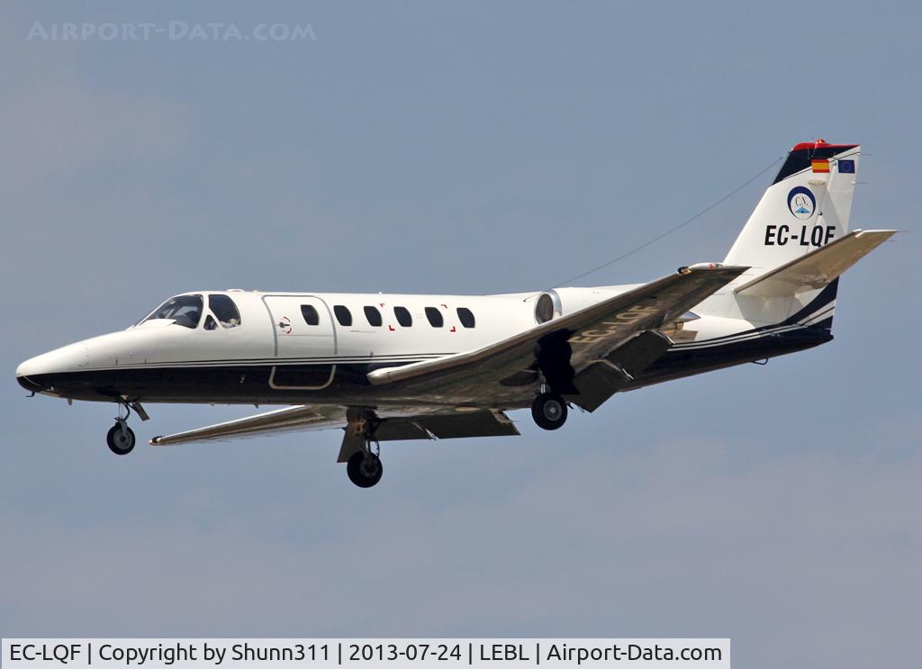 EC-LQF, 1984 Cessna S550 Citation IIS C/N S550-0007, Landing rwy 25R