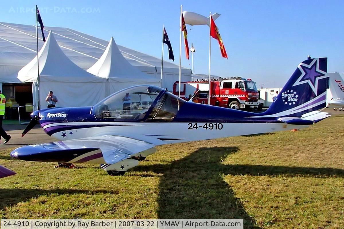 24-4910, 2006 Evektor-Aerotechnik SportStar C/N 2006-0808, Evektor SportStar [2006-0808] Avalon~VH 22/03/2007