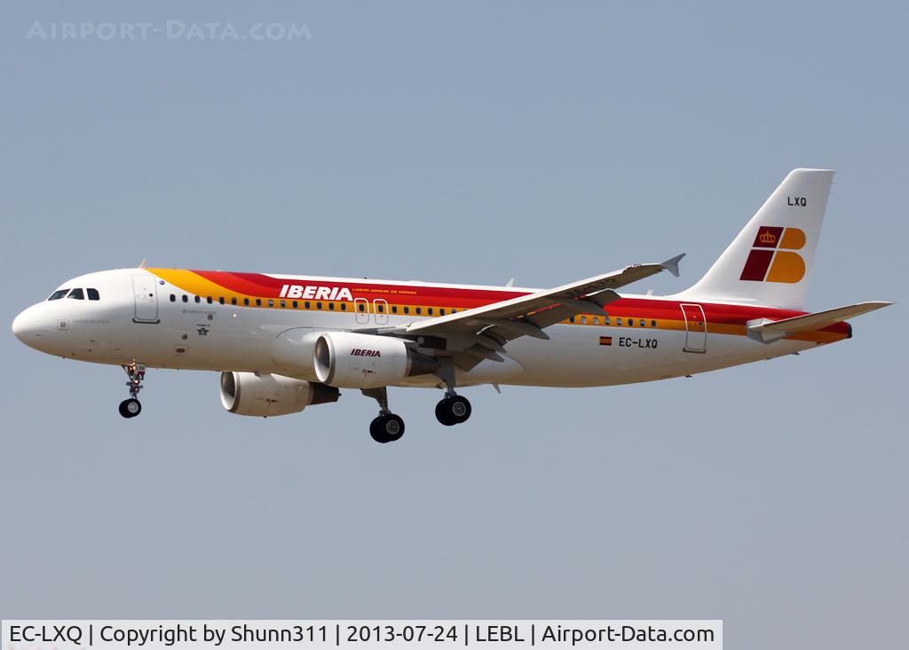 EC-LXQ, 2013 Airbus A320-216 C/N 5692, Landing rwy 25R