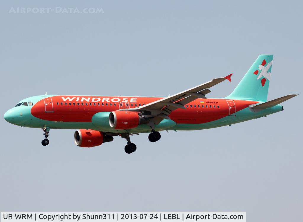 UR-WRM, 1996 Airbus A320-212 C/N 645, Landing rwy 25R