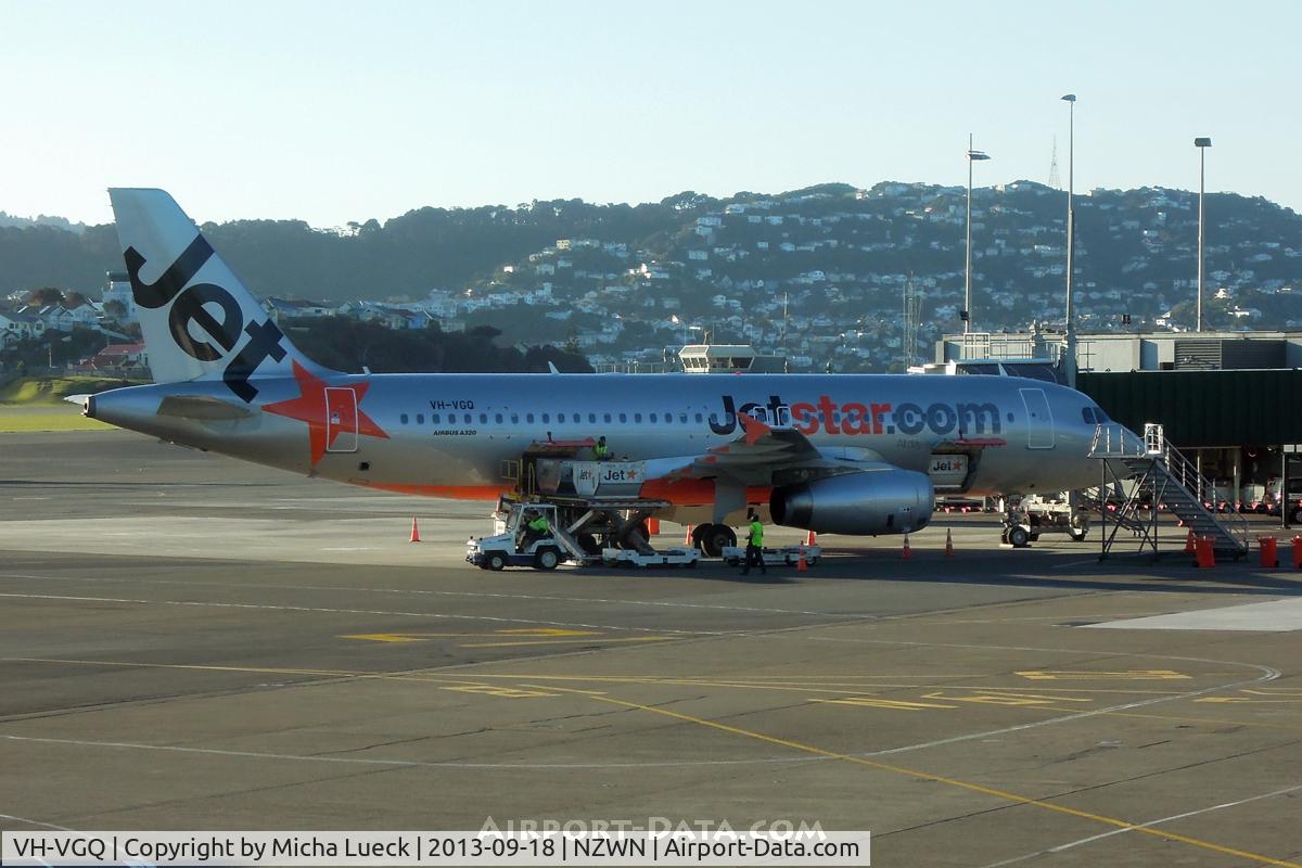 VH-VGQ, 2010 Airbus A320-232 C/N 4303, At Wellington