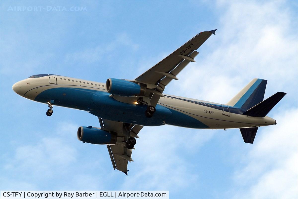 CS-TFY, 2002 Airbus A320-232 C/N 1868, Airbus A320-232 [1868] (Masterjet) Home~G 26/09/2011. On approach 27R