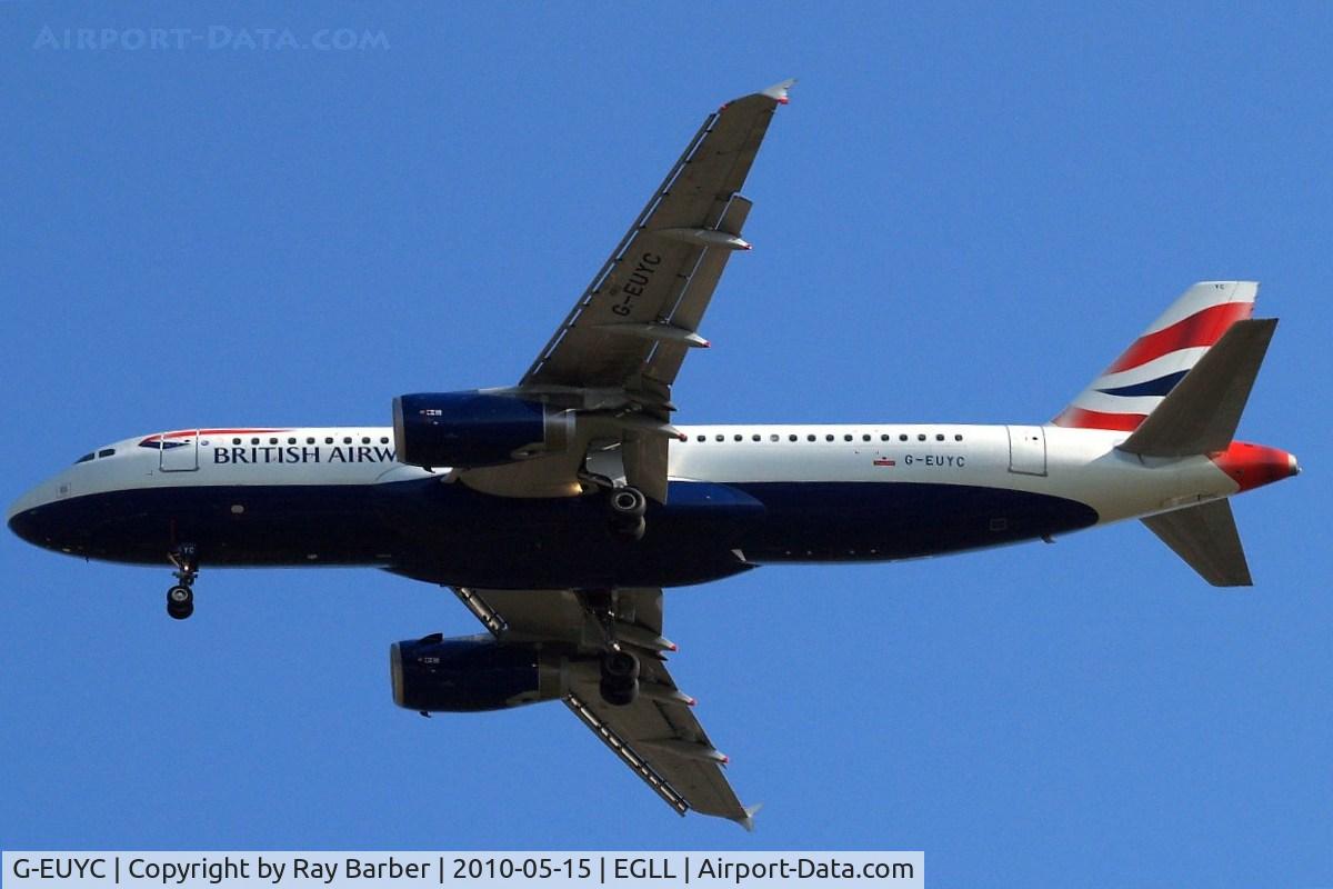 G-EUYC, 2008 Airbus A320-232 C/N 3721, Airbus A320-232 [3721] (British Airways) Home~G 15/05/2010. On approach 27R.