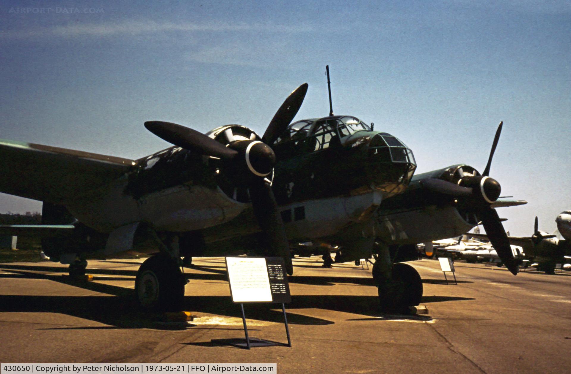 430650, 1943 Junkers Ju-88D-1/Trop C/N HK595, Junkers Ju-88D as displayed at the USAF Museum in May 1973.