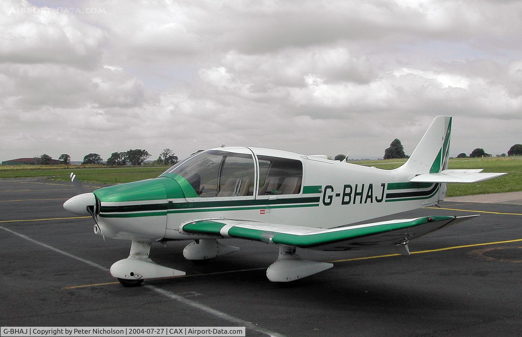 G-BHAJ, 1979 Robin DR-400-160 Chevalier C/N 1430, Another view of this Robin DR-400-160 Chevalier visiting Carlisle in the Summer of 2004.
