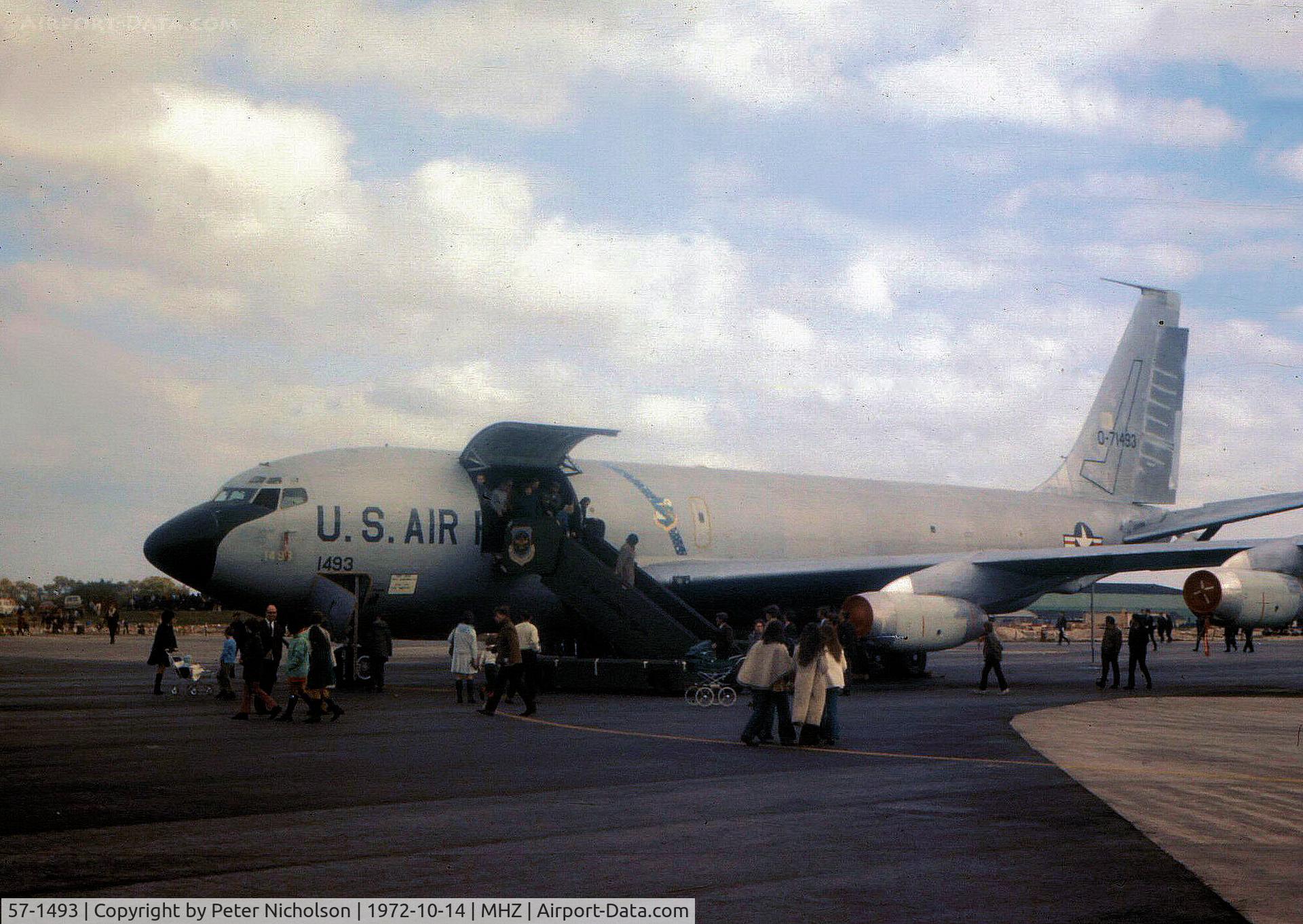 57-1493, 1957 Boeing KC-135A Stratotanker C/N 17564, KC-135A Stratotanker on display at the 1972 RAF Mildenhall Air Fete.