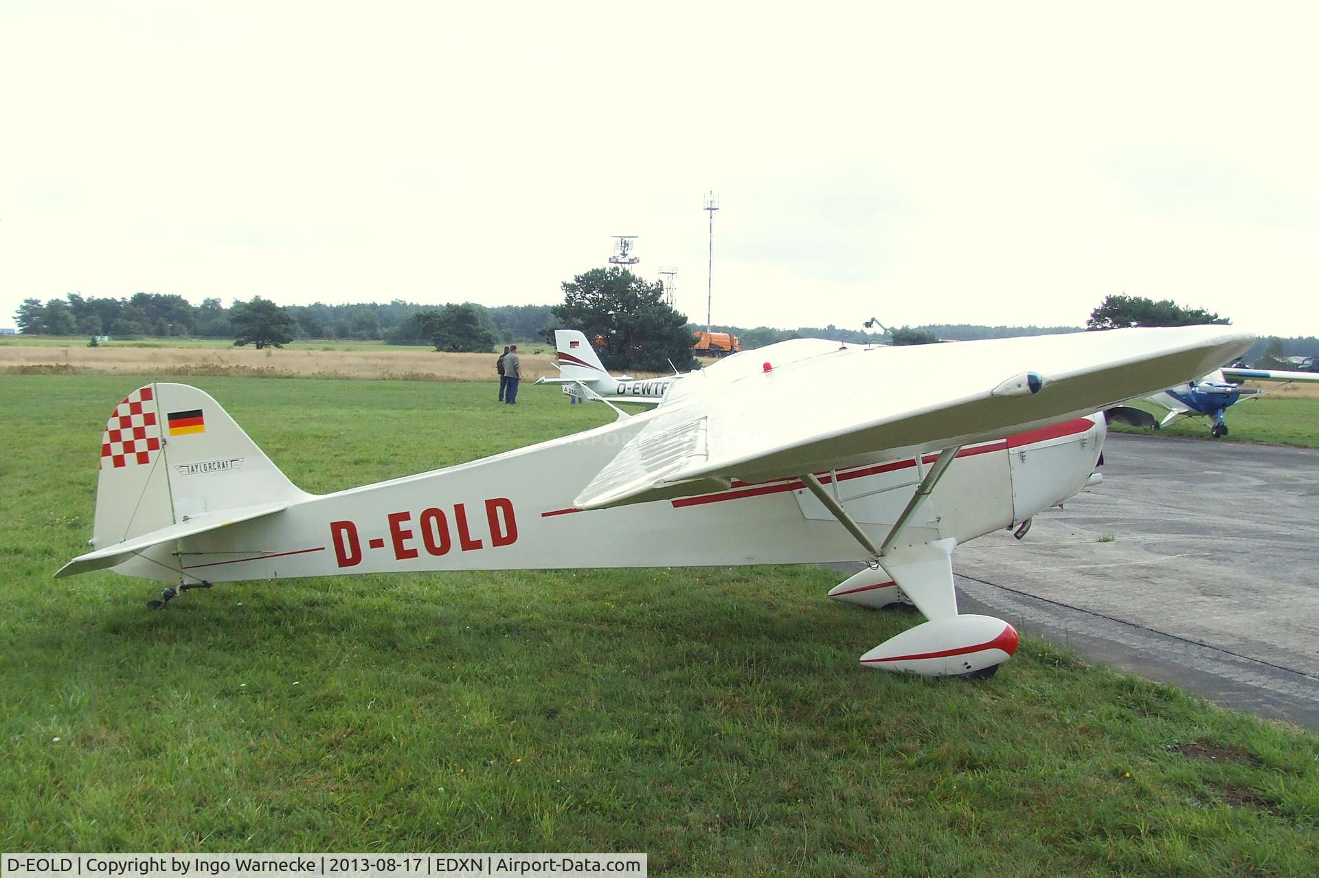 D-EOLD, 1946 Taylorcraft BC-12D Twosome C/N 10218, Taylorcraft BC-12D Twosome at the Spottersday of the Nordholz Airday 2013 celebrationg 100 Years of German Naval Aviation at Nordholz Naval Aviation Base