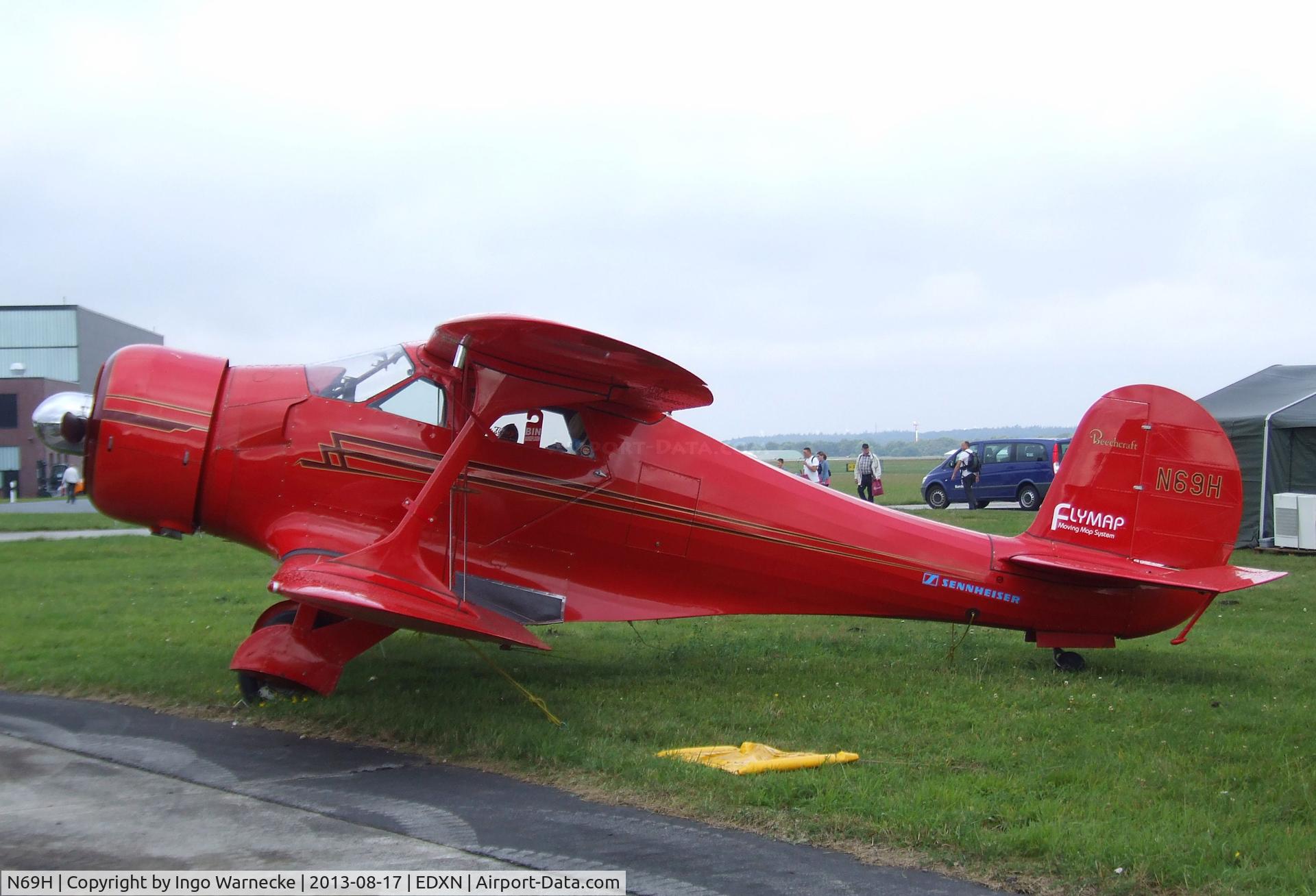 N69H, 1943 Beech D17S Staggerwing C/N 4896, Beechcraft D17S Staggerwing at the Spottersday of the Nordholz Airday 2013 celebrationg 100 Years of German Naval Aviation at Nordholz Naval Aviation Base