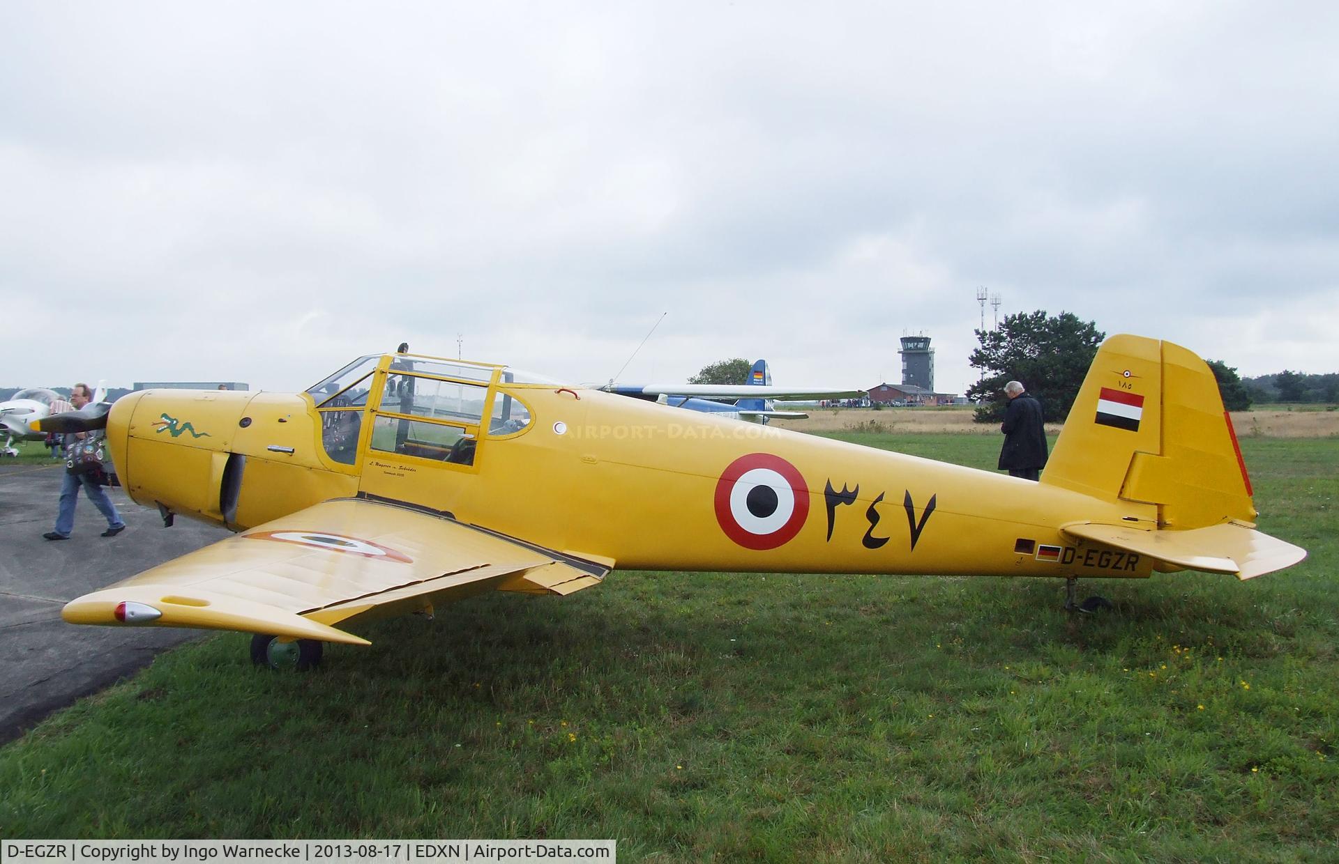 D-EGZR, 1990 Heliopolis Gomhouria Mk.6 (Bu-181) C/N 185, Heliopolis Gomhouria Mk.6 (reengined post war Bü 181 Bestmann) at the Spottersday of the Nordholz Airday 2013 celebrationg 100 Years of German Naval Aviation at Nordholz Naval Aviation Base