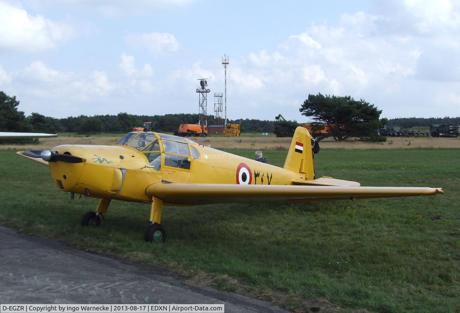 D-EGZR, 1990 Heliopolis Gomhouria Mk.6 (Bu-181) C/N 185, Heliopolis Gomhouria Mk.6 (reengined post war Bü 181 Bestmann) at the Spottersday of the Nordholz Airday 2013 celebrationg 100 Years of German Naval Aviation at Nordholz Naval Aviation Base