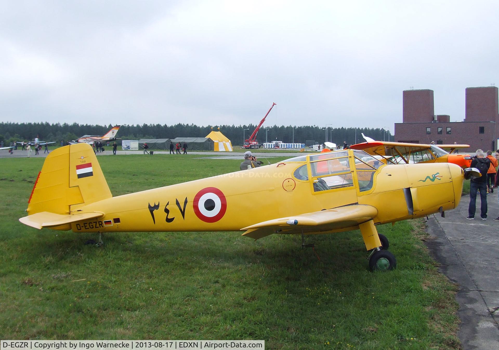 D-EGZR, 1990 Heliopolis Gomhouria Mk.6 (Bu-181) C/N 185, Heliopolis Gomhouria Mk.6 (reengined post war Bü 181 Bestmann) at the Spottersday of the Nordholz Airday 2013 celebrationg 100 Years of German Naval Aviation at Nordholz Naval Aviation Base