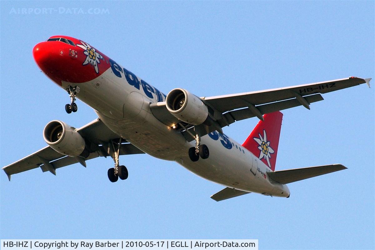 HB-IHZ, 1999 Airbus A320-214 C/N 1026, Airbus A320-214 [1026] (Edelweiss Air) Home~G 17/05/2010. On approach 27R.