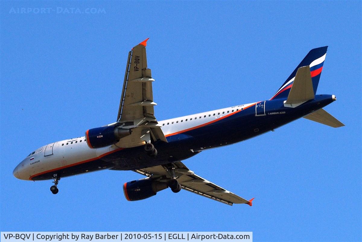 VP-BQV, 2006 Airbus A320-214 C/N 2920, Airbus A320-214 [2920] (Aeroflot Russian Airlines) Home~G 15/05/2010 On approach 27R.