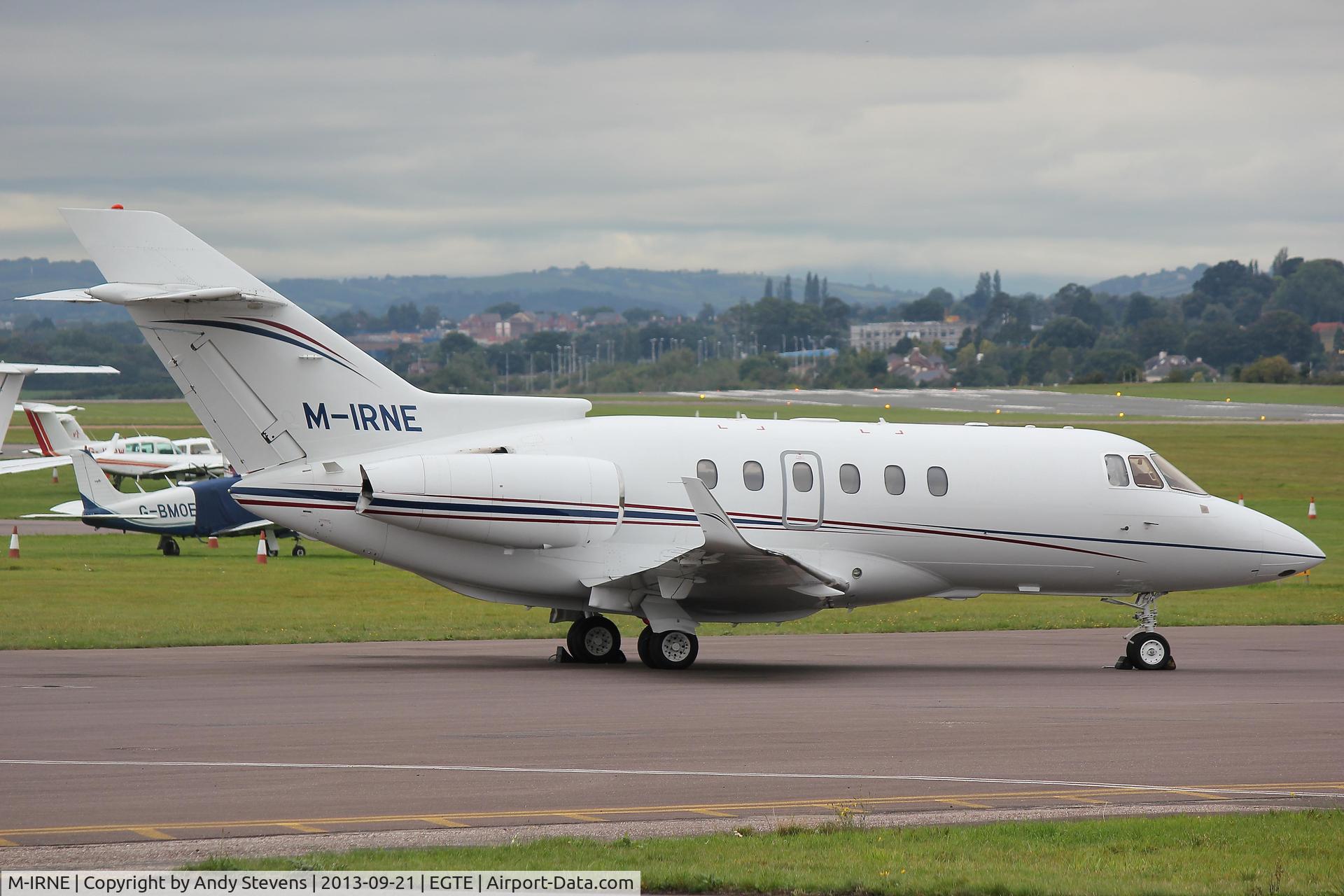 M-IRNE, 2006 Raytheon Hawker 850XP C/N 258778, Parked on the South Apron after arriving from Coventry