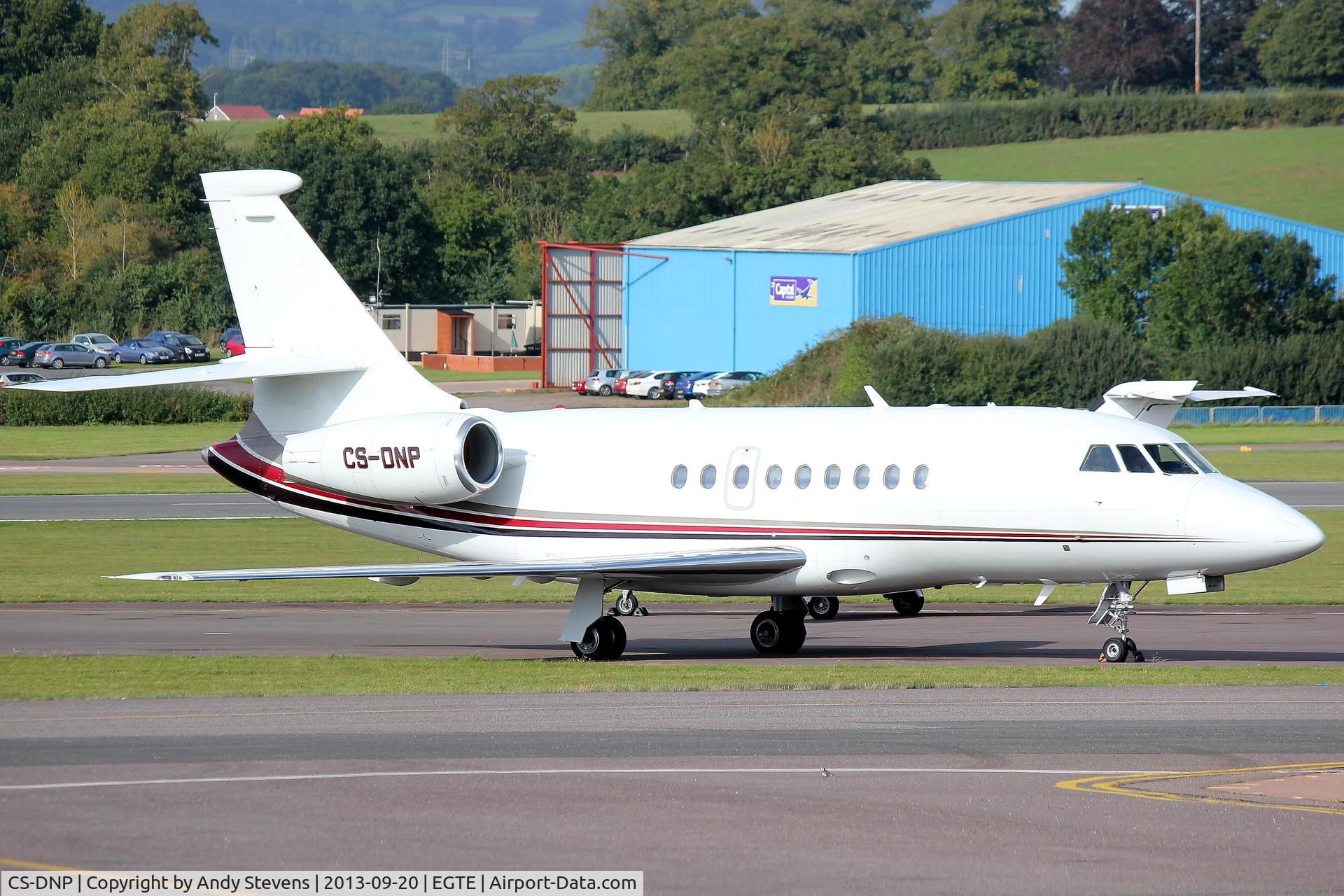 CS-DNP, 2000 Dassault Falcon 2000 C/N 109, Parked on the South Apron at Exeter