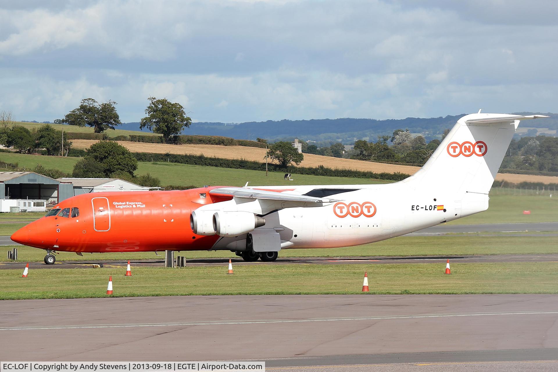 EC-LOF, 1989 British Aerospace BAe.146-300QT Quiet Trader C/N E3150, Taxiing to North side engine running bay