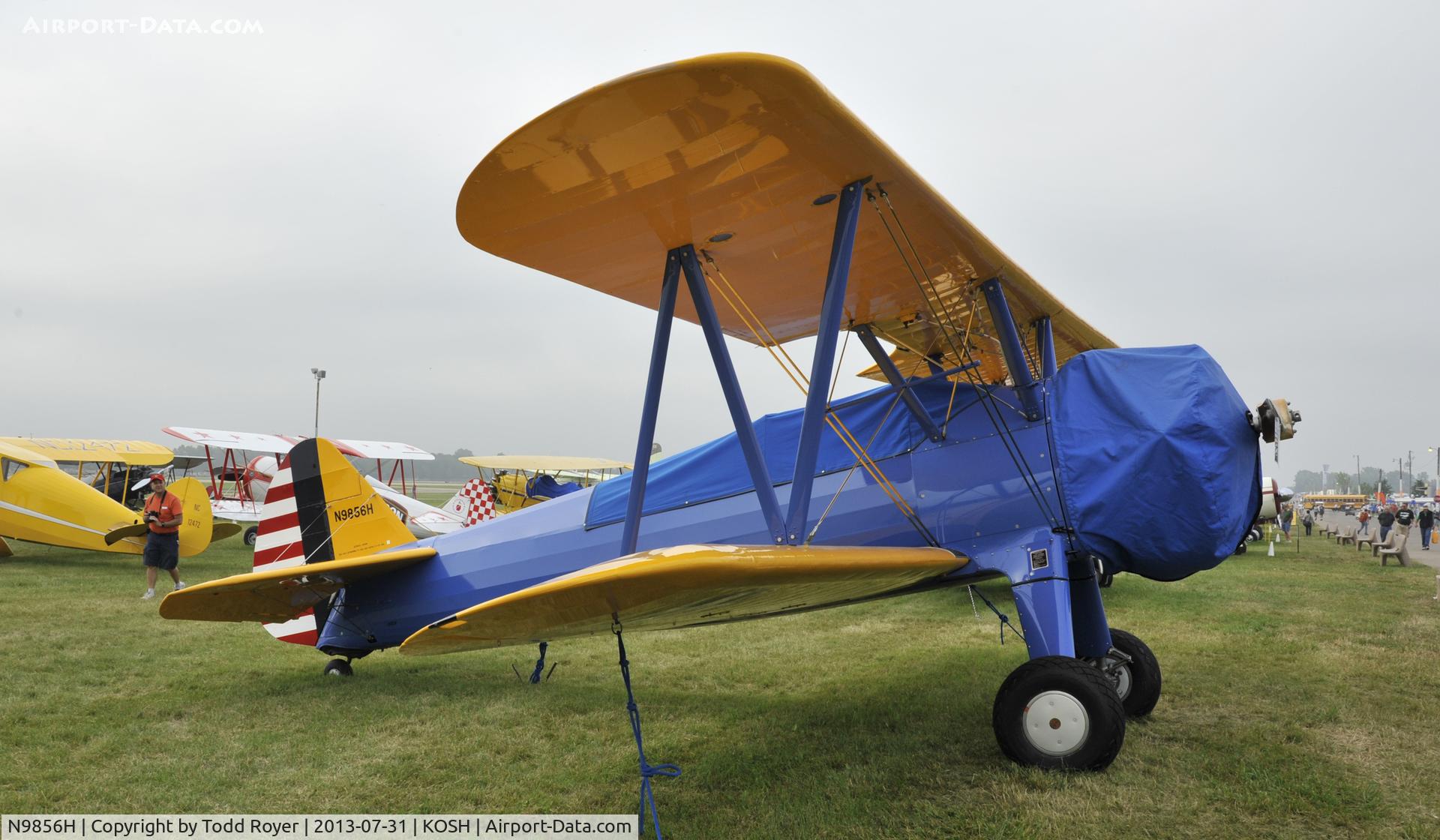 N9856H, 1943 Boeing A75N1(PT17) C/N 75-4988, Airventure 2013