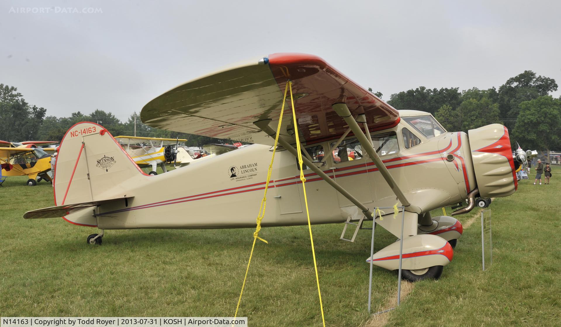N14163, 1934 Stinson SR-5A Reliant C/N 9276-A, Airventure 2013