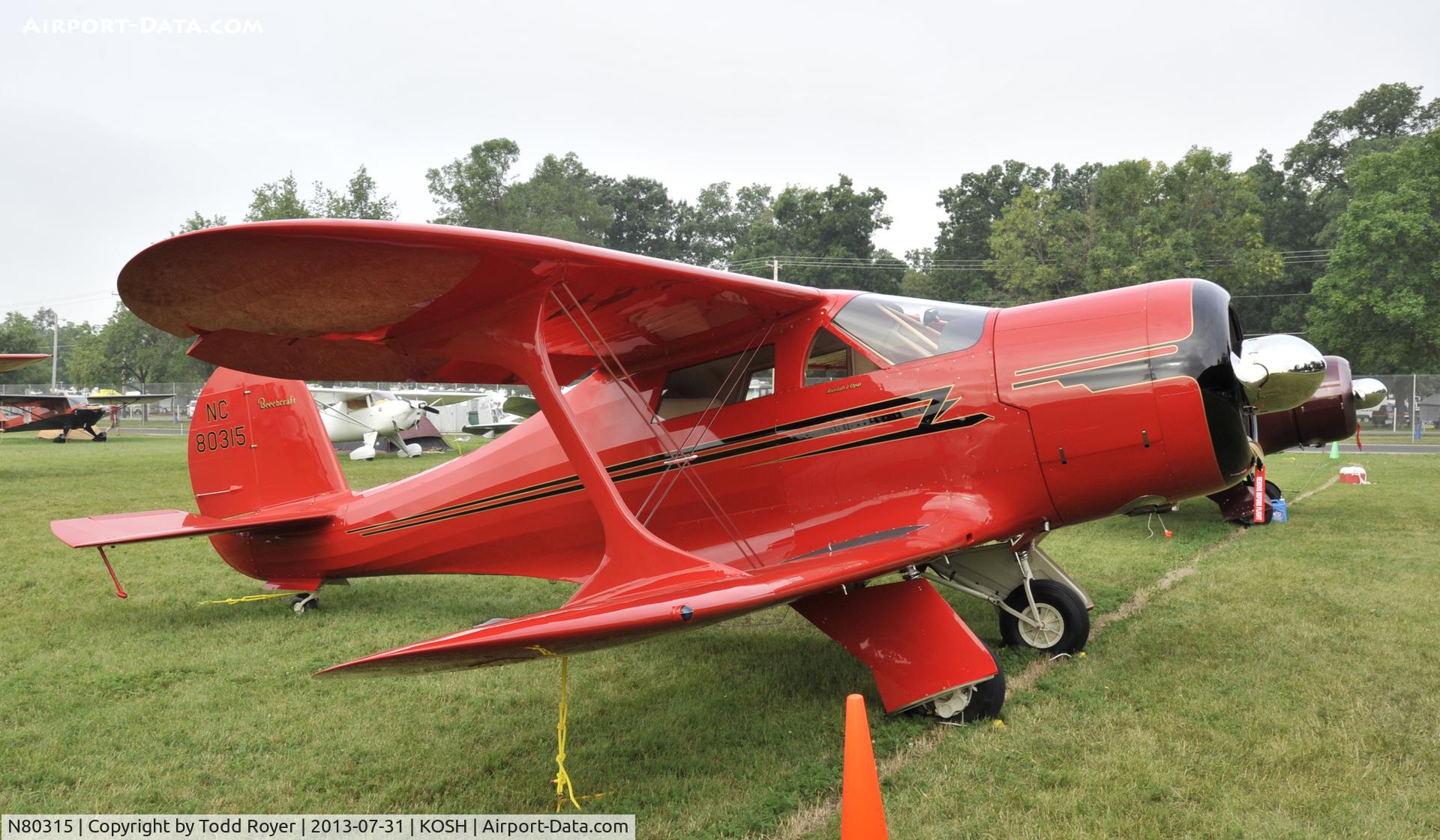 N80315, 1947 Beech G17S C/N B-14, Airventure 2013