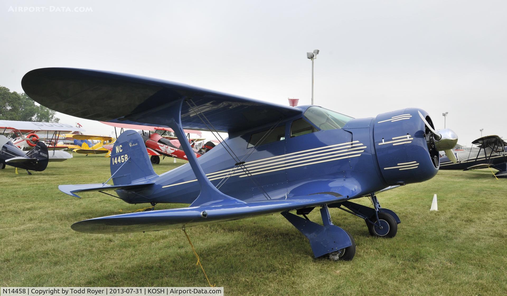 N14458, 1935 Beech B17E C/N B17E-49, Airventure 2013