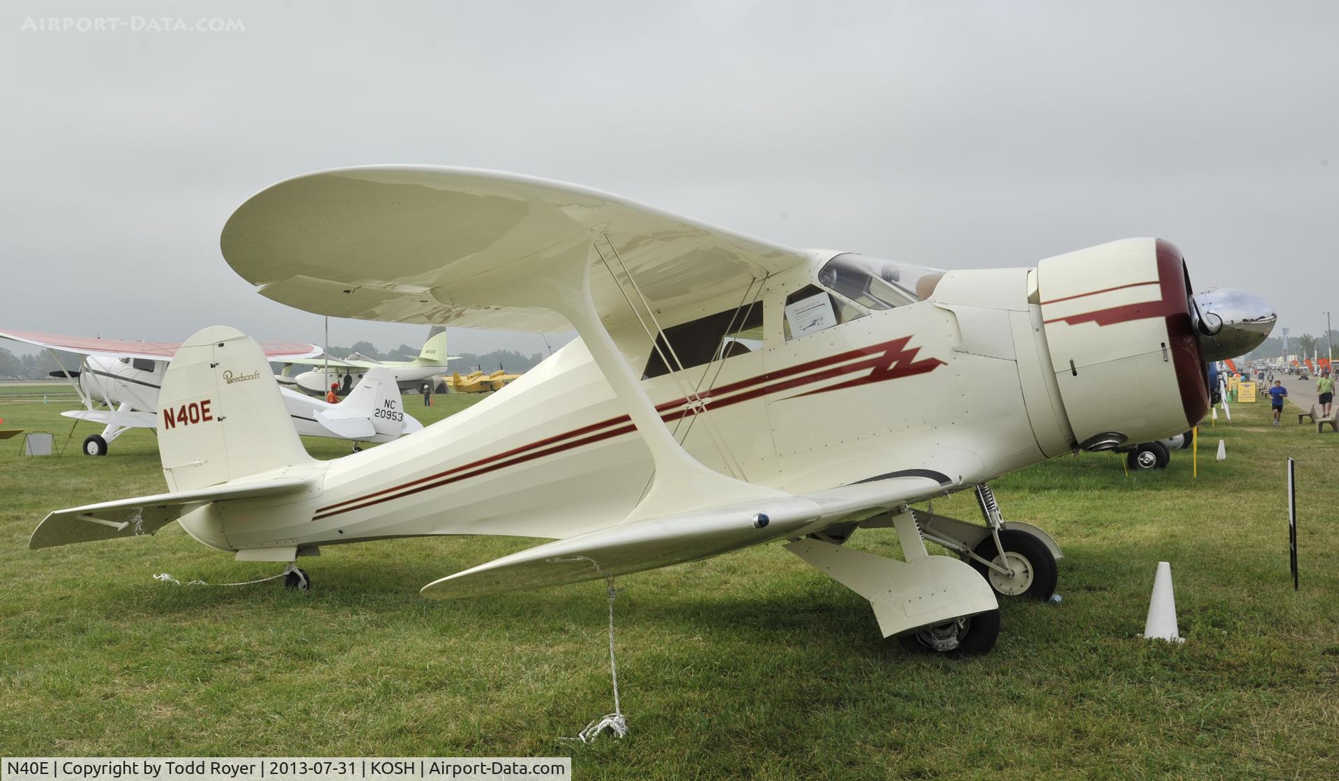 N40E, 1944 Beech D17S Staggerwing C/N 6685, Airventure 2013
