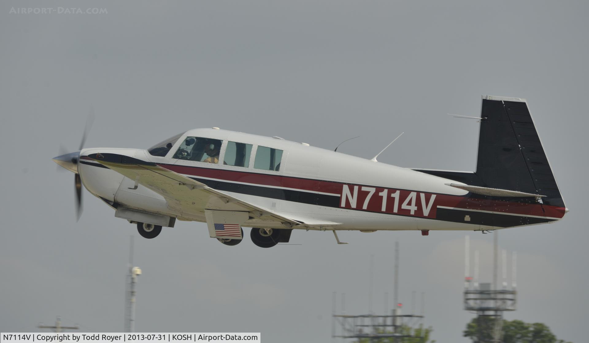 N7114V, 1974 Mooney M20F Executive C/N 22-0049, Airventure 2013