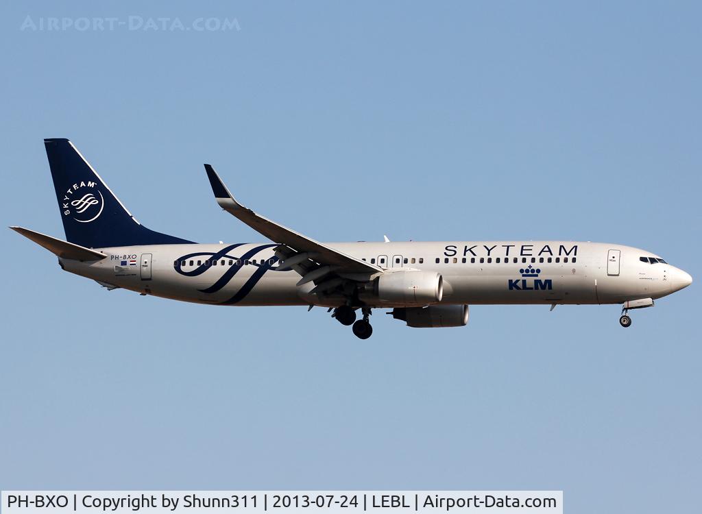 PH-BXO, 2001 Boeing 737-9K2 C/N 29599, Landing rwy 25R in Skyteam c/s