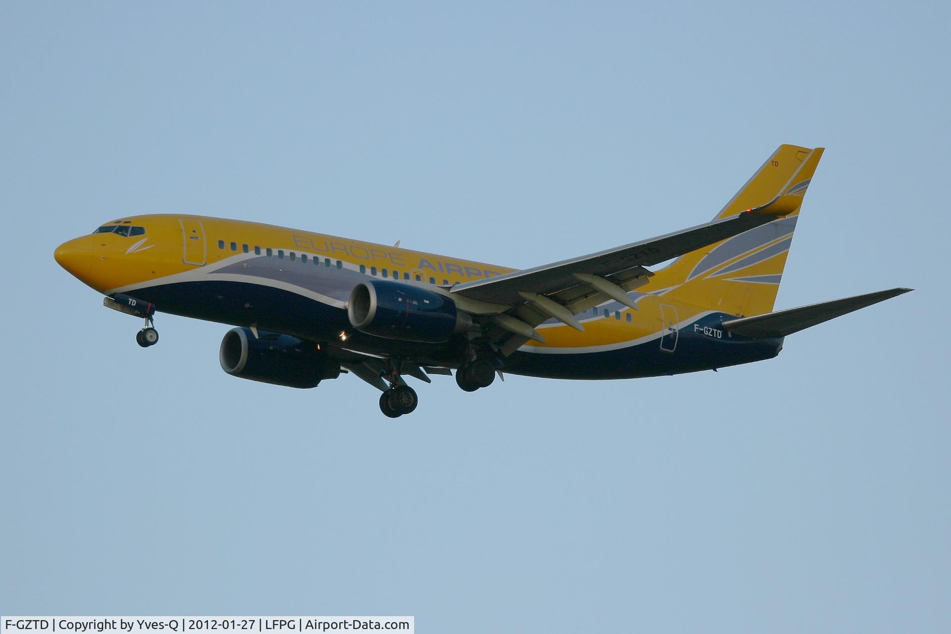 F-GZTD, 2003 Boeing 737-73V C/N 32418, Boing 737-73V, Short approach rwy 26L, Roissy Charles De Gaulle Airport (LFPG-CDG)