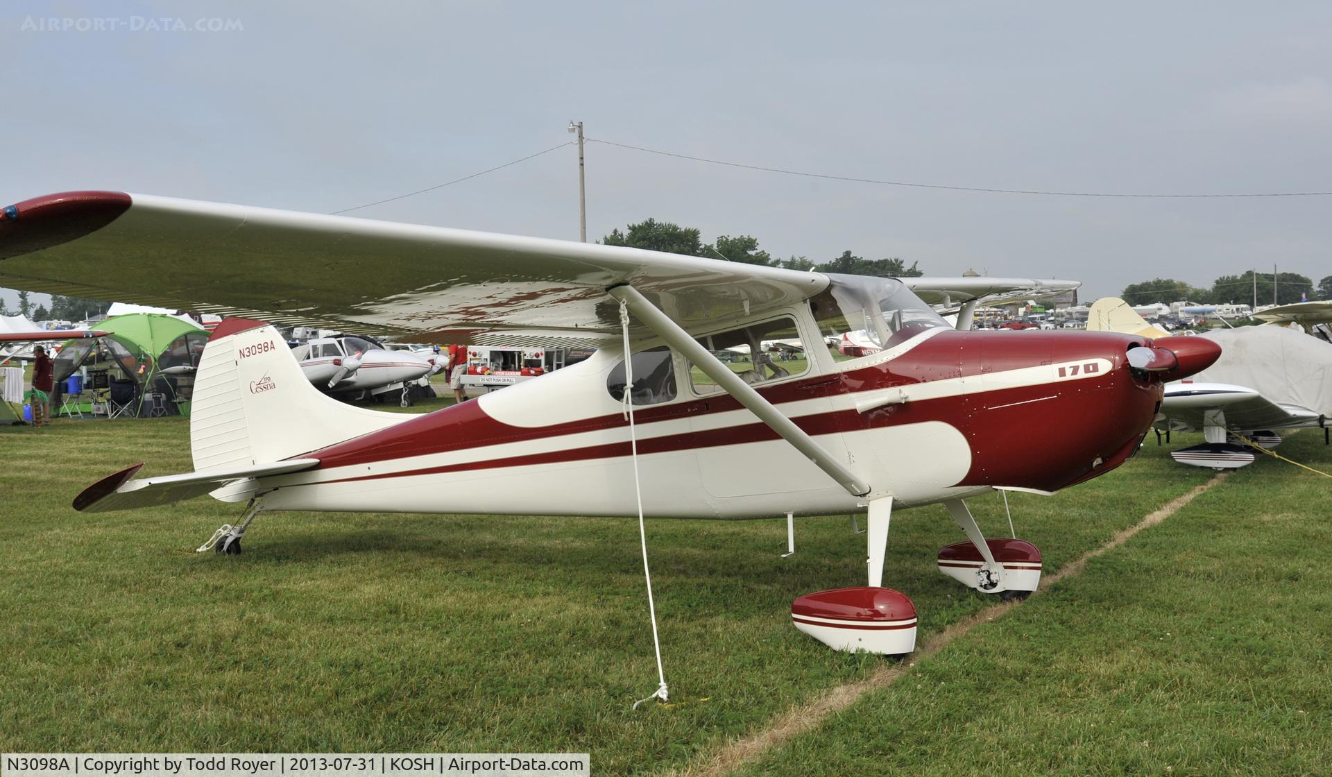 N3098A, 1953 Cessna 170B C/N 25742, Airventure 2013