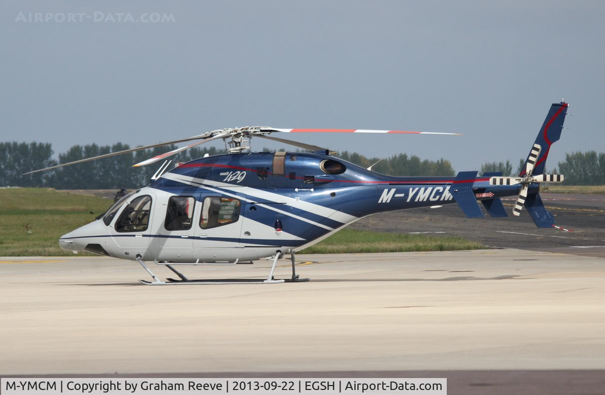 M-YMCM, 2012 Bell 429 GlobalRanger C/N 57107, Parked at Norwich.