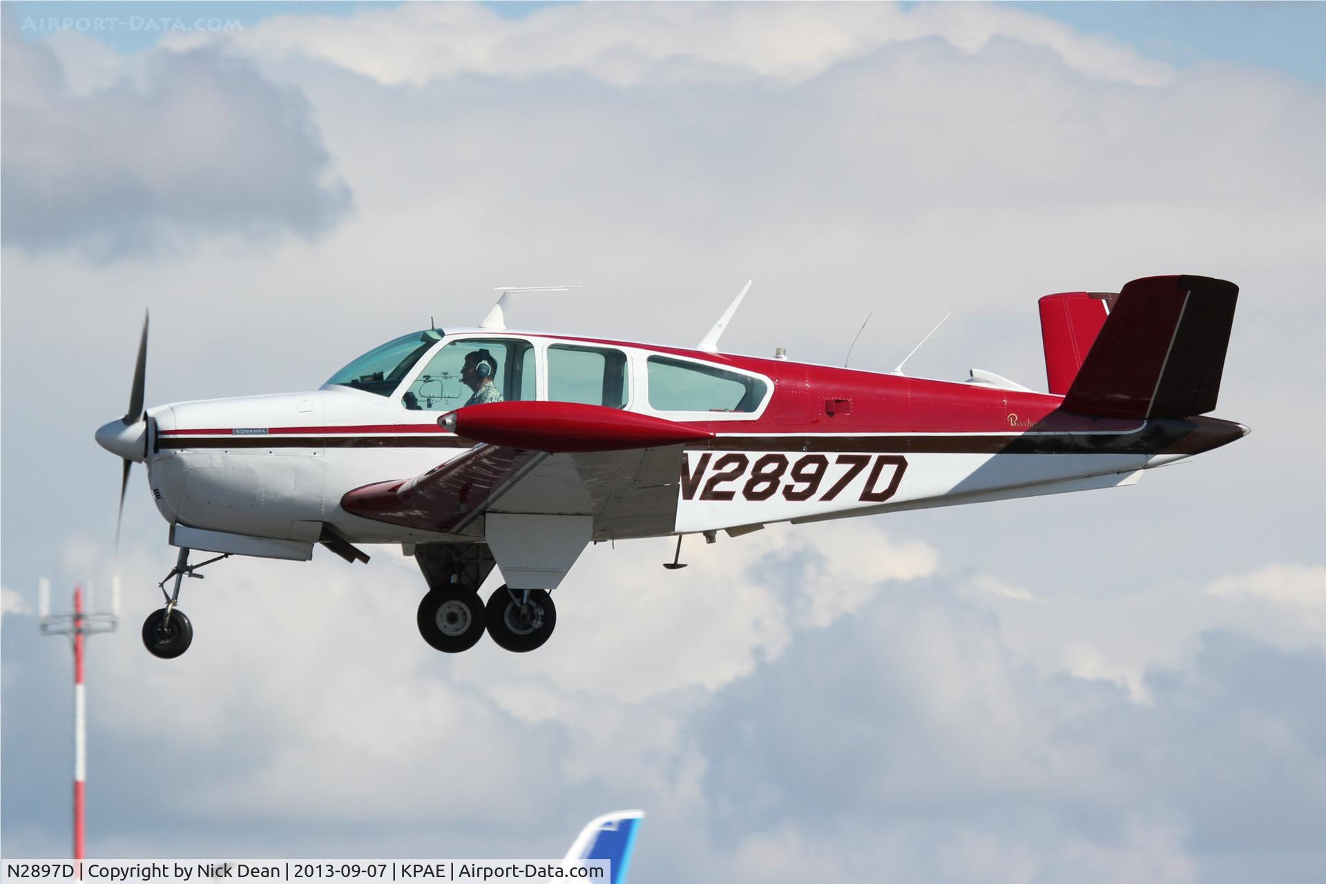N2897D, 1947 Beech 35 Bonanza C/N D-898, KPAE/PAE