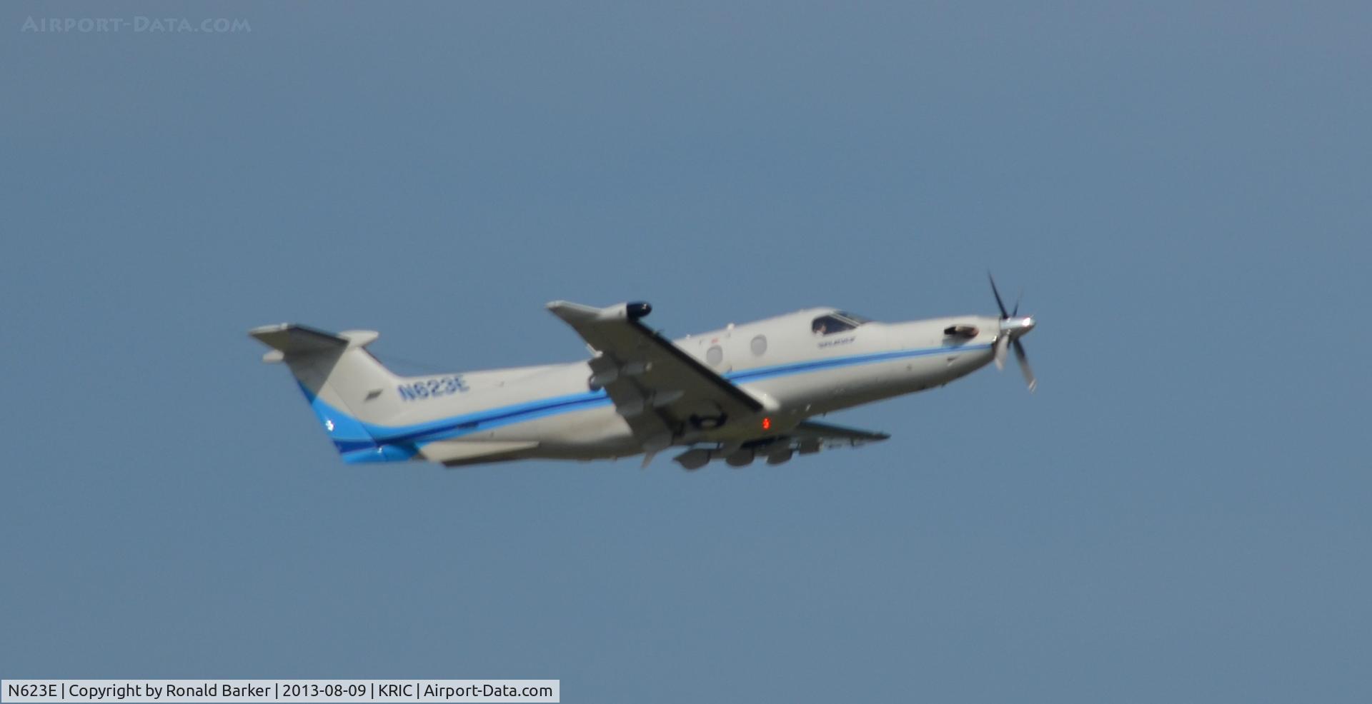 N623E, 2008 Pilatus PC-12/47E C/N 1050, Takeoff Richmond