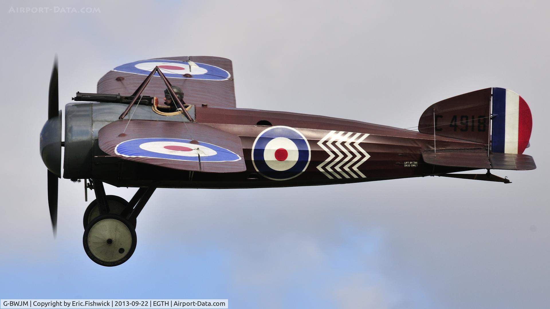 G-BWJM, 1981 Bristol M-1C Replica C/N NAW-2, 41. G-BWJM in spirited display mode at Shuttleworth Uncovered Air Display, Sept. 2013