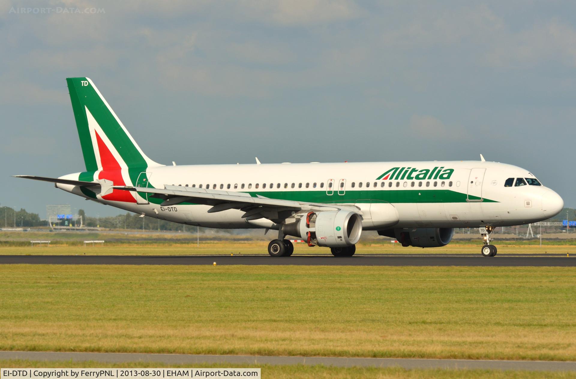 EI-DTD, 2009 Airbus A320-216 C/N 3846, Alitalia A320 arrived in AMS
