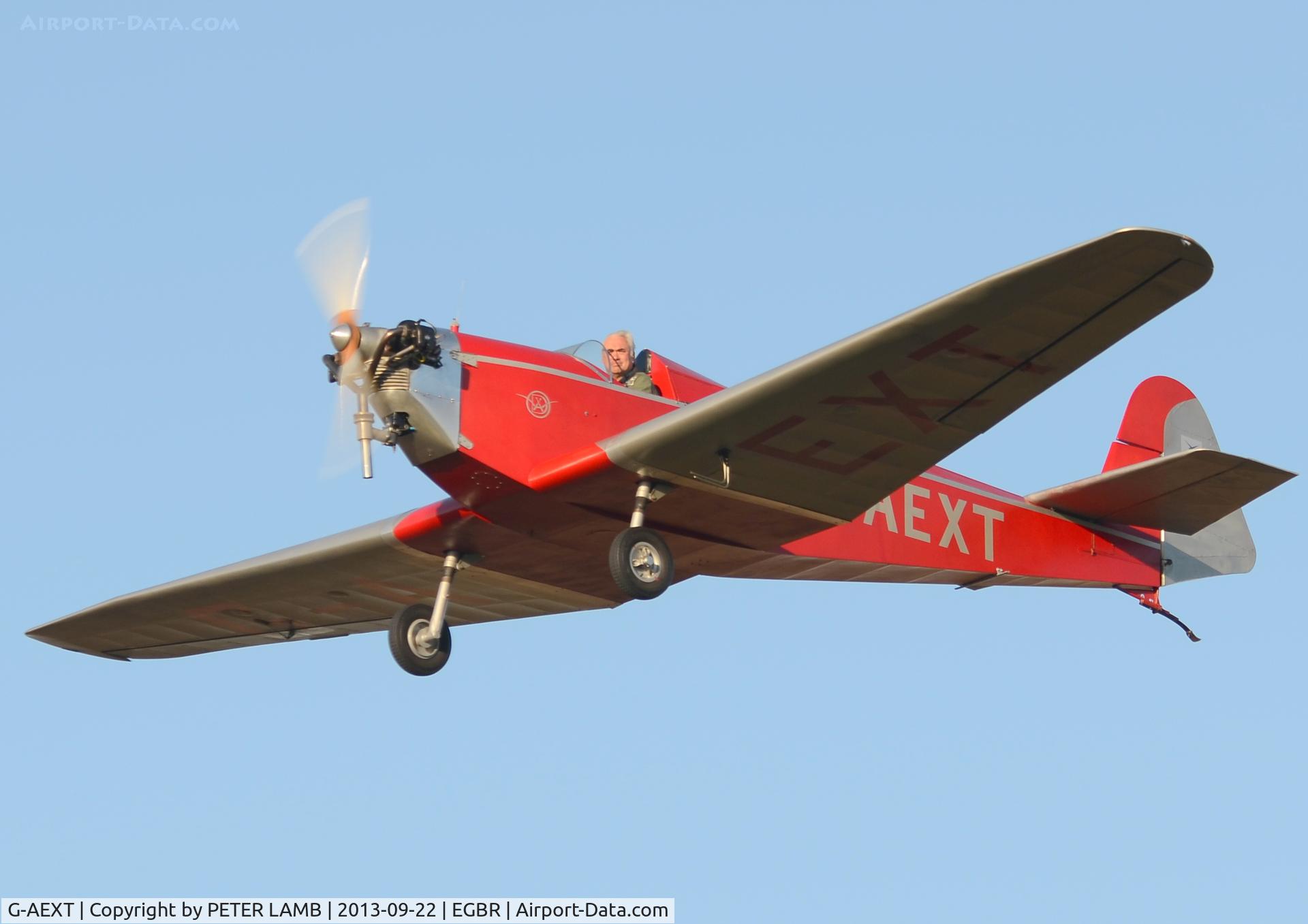 G-AEXT, 1937 Dart Kitten II C/N 123, Photo taken at Breighton E.Yorks