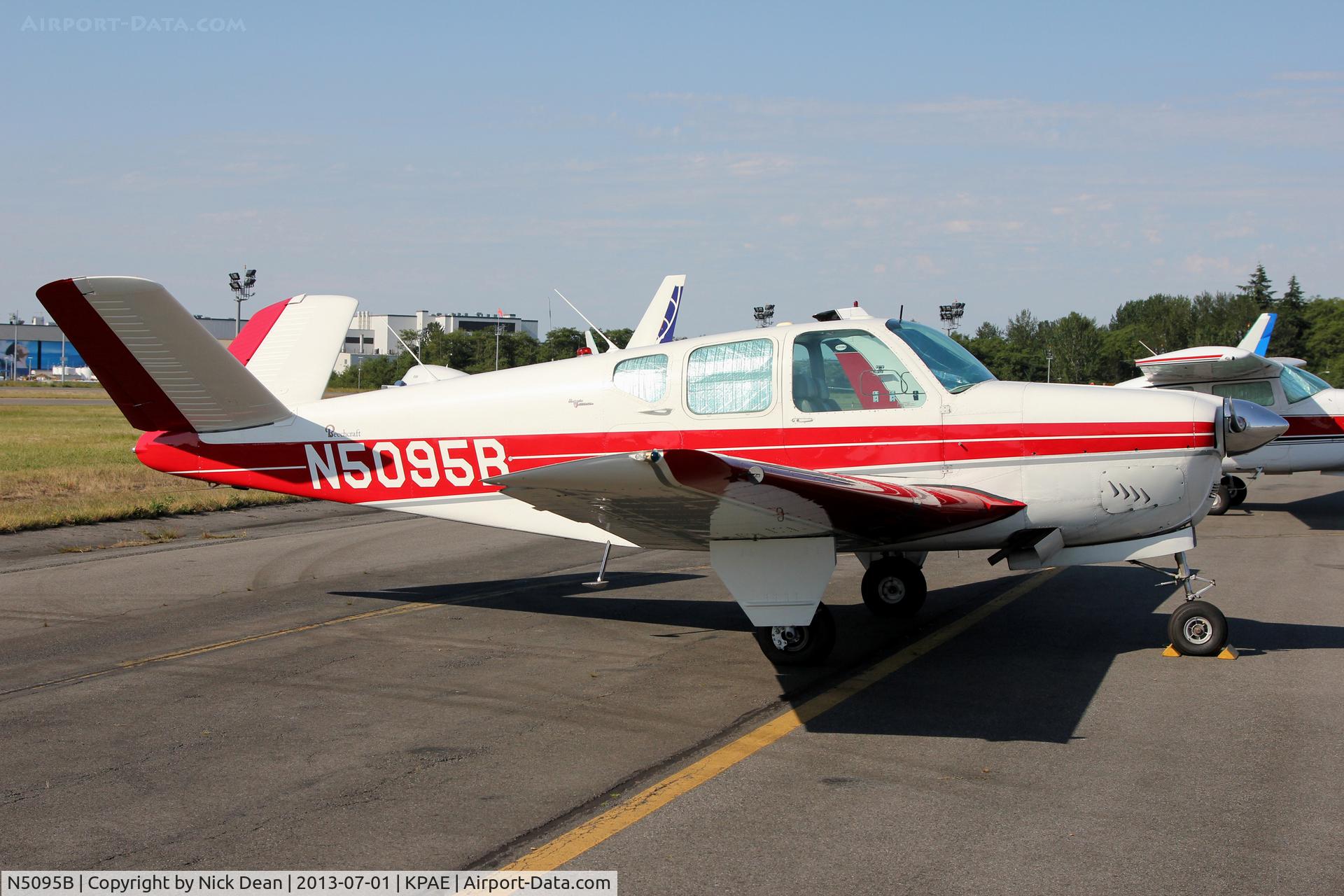 N5095B, 1955 Beech G35 Bonanza C/N D-4393, KPAE/PAE