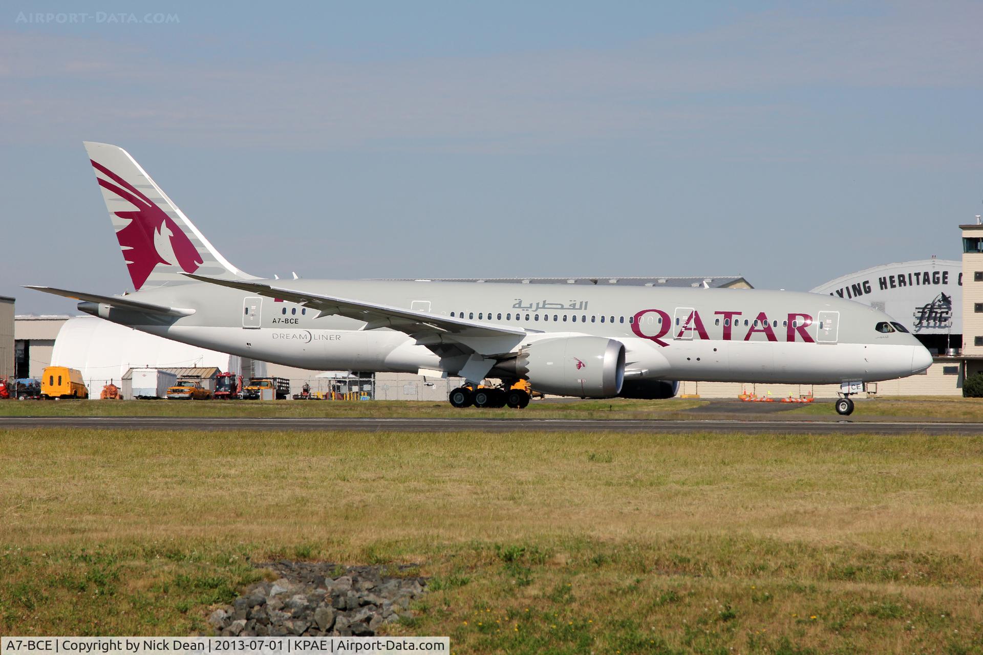 A7-BCE, 2013 Boeing 787-8 Dreamliner C/N 38323, KPAE/PAE