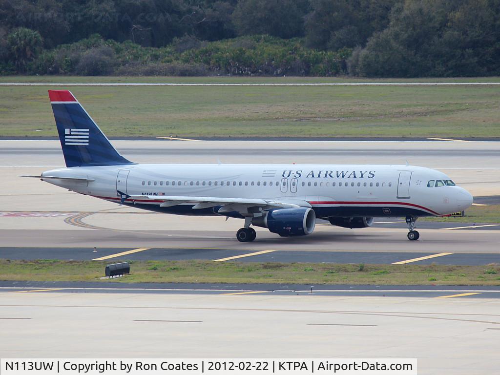 N113UW, 1999 Airbus A320-214 C/N 1141, This Airbus A320 just landed on rwy 36L at Tampa Int'l Airport