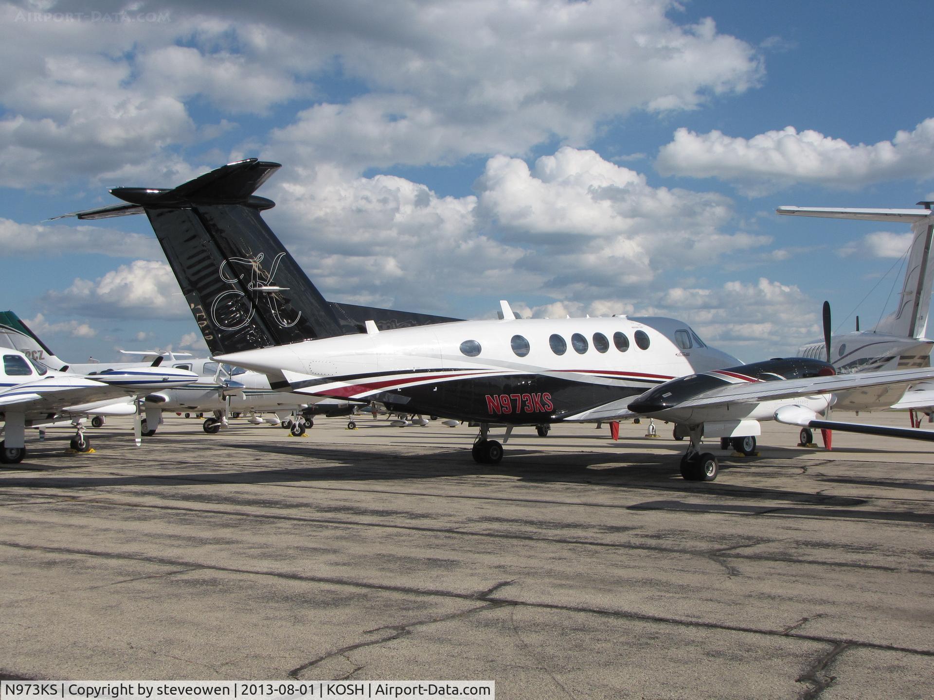 N973KS, 1986 Beech 300 Super King Air C/N FA-107, Orion FBO ramp