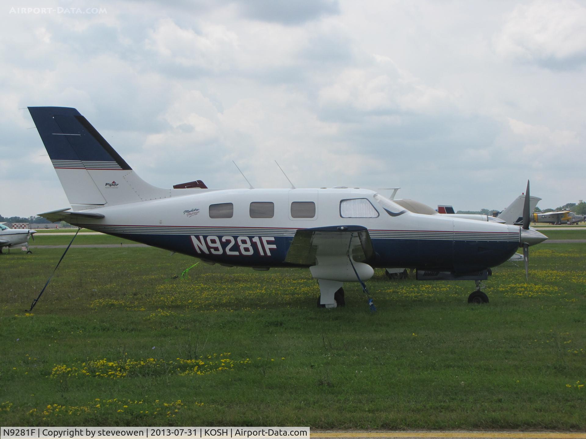N9281F, 1997 Piper PA-46-350P Malibu Mirage C/N 4636095, at Oshkosh