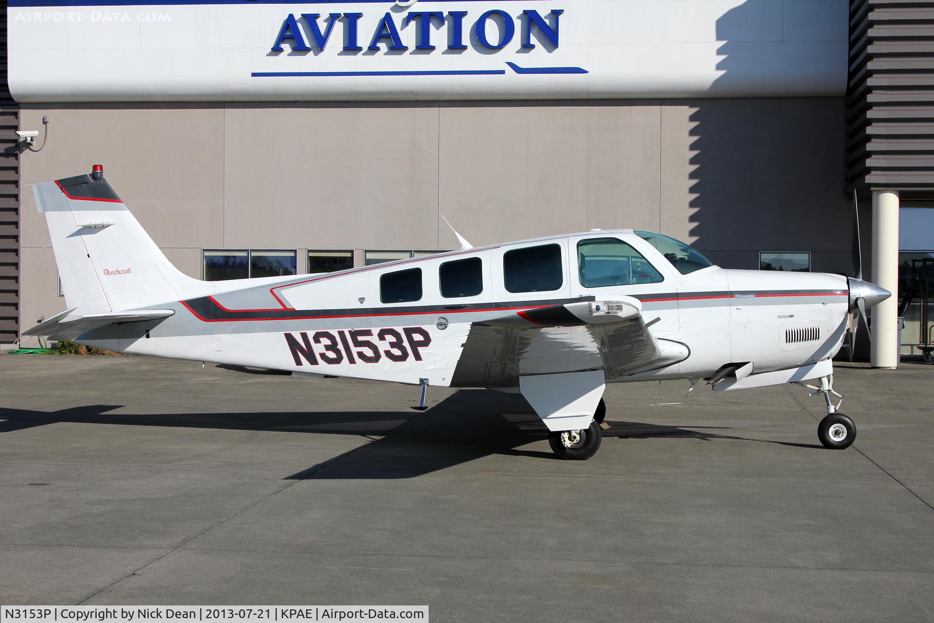 N3153P, 1994 Beech A36 Bonanza 36 C/N E-2884, KPAE/PAE