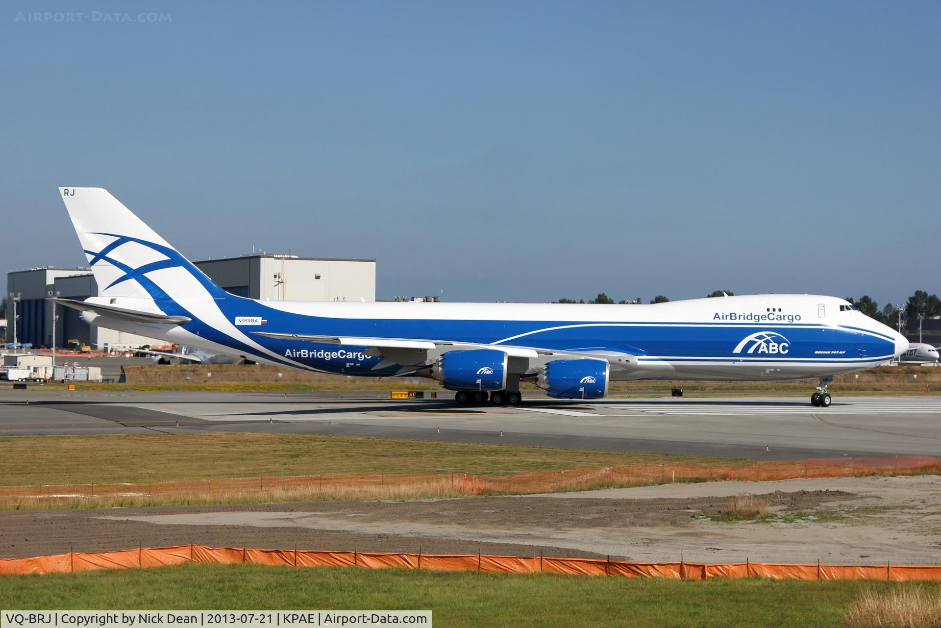 VQ-BRJ, 2013 Boeing 747-8HVF C/N 37670, KPAE/PAE