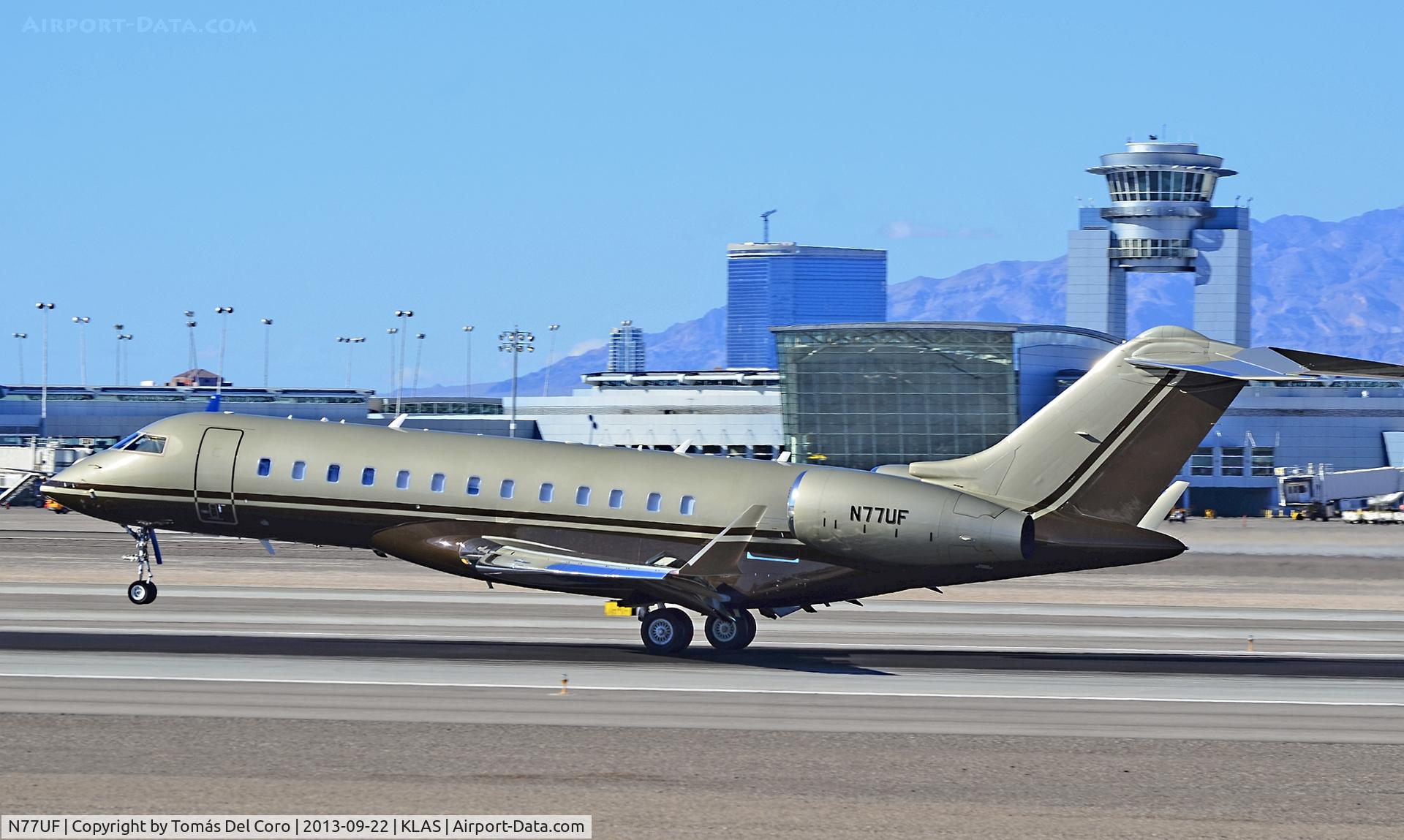 N77UF, 2008 Bombardier BD-700-1A10 Global Express C/N 9284, N77UF 2008 Bombardier BD-700-1A10 Global Express C/N 9284

McCarran International Airport (KLAS)
Las Vegas, Nevada
TDelCoro
September 22, 2013