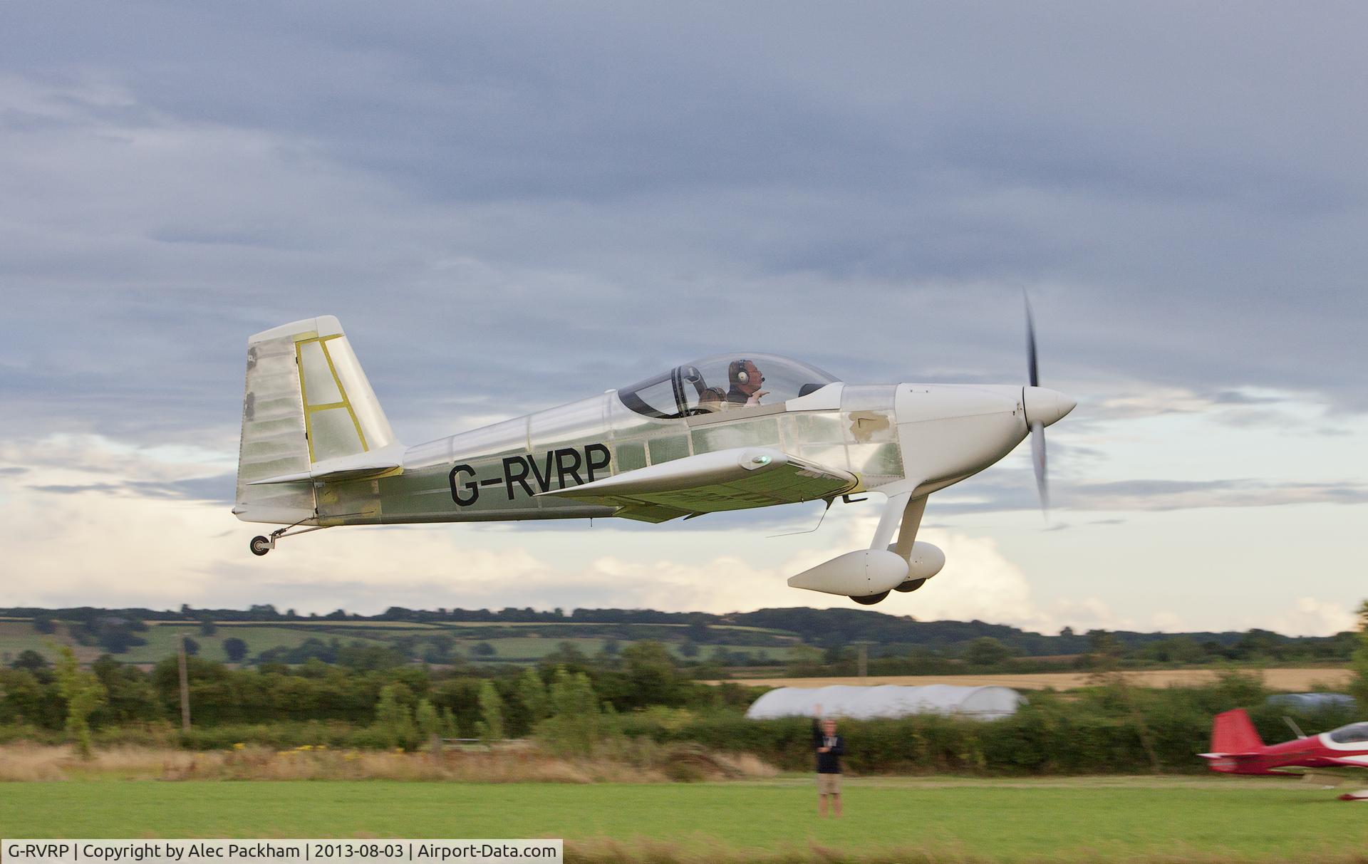 G-RVRP, 2003 Vans RV-7 C/N PFA 323-14085, Departing Glebe Farm Airstrip, Warwickshire, UK
