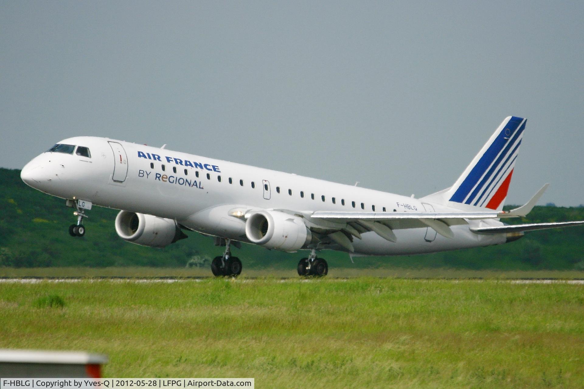 F-HBLG, 2009 Embraer 190LR (ERJ-190-100LR) C/N 19000254, Embraer ERJ-190-100LR 190LR, Landing rwy 26L, Roissy Charles De Gaulle Airport (LFPG-CDG)