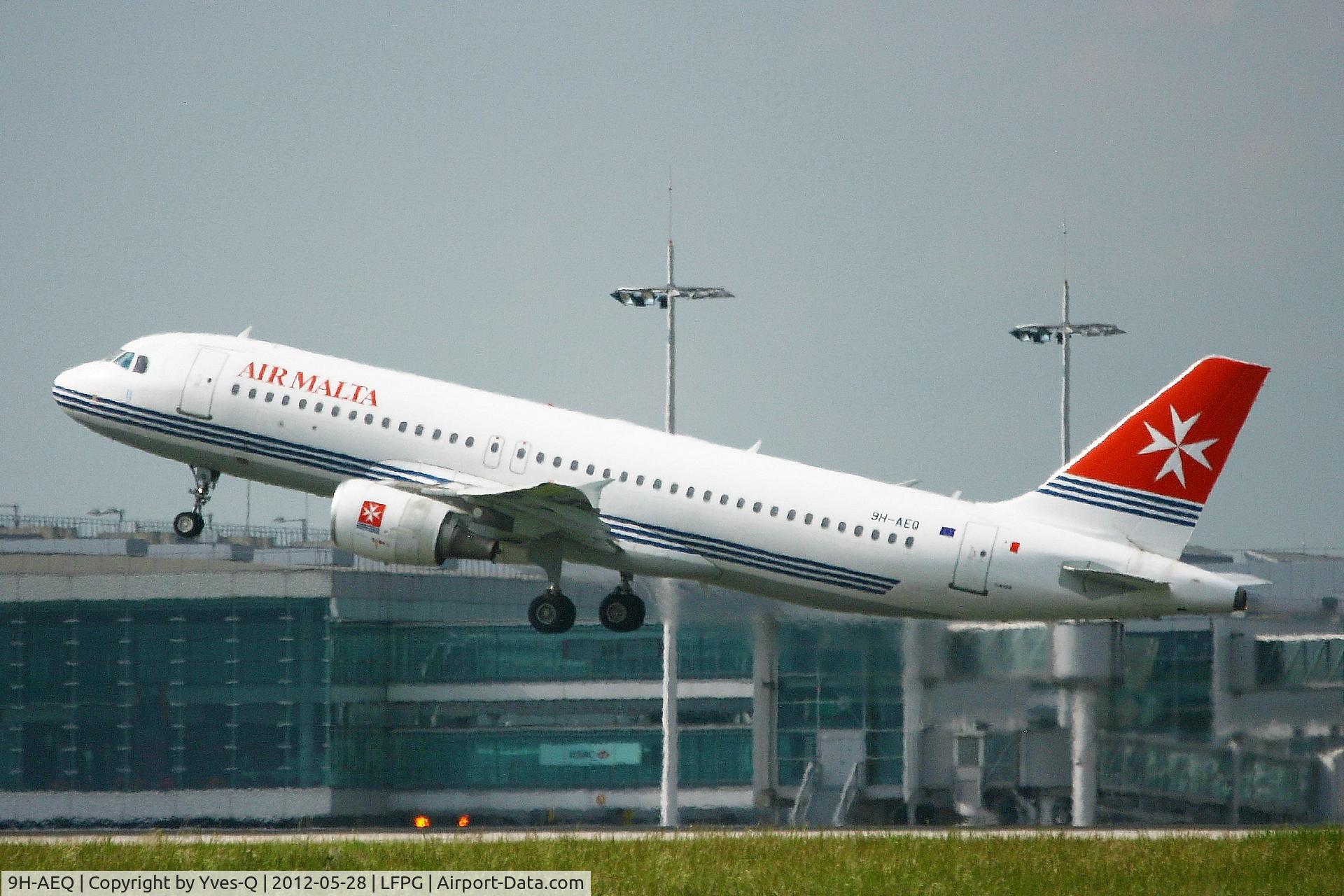 9H-AEQ, 2007 Airbus A320-214 C/N 3068, Airbus A320-214, Take off rwy 26R, Roissy Charles De Gaulle Airport (LFPG-CDG)
