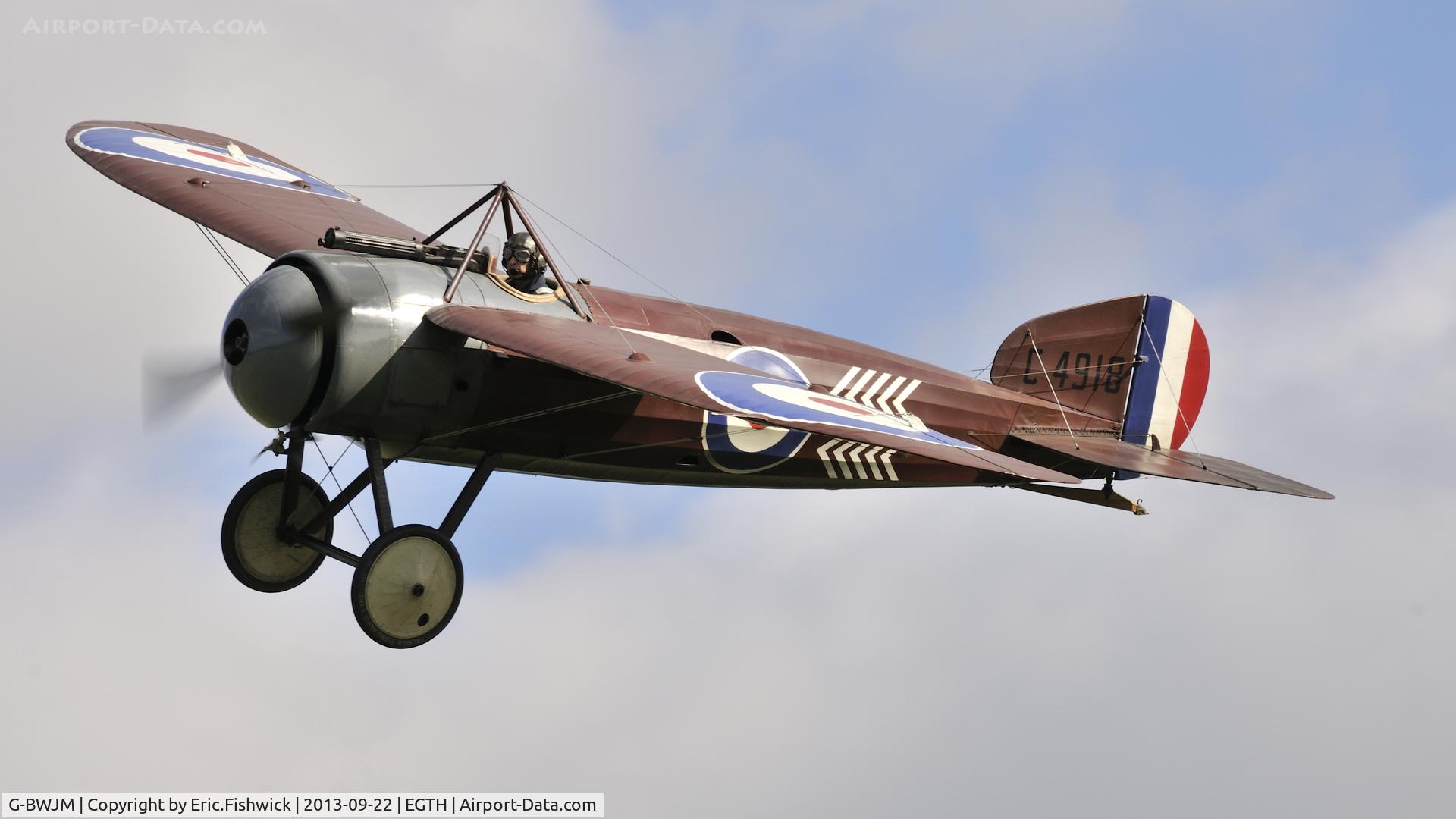 G-BWJM, 1981 Bristol M-1C Replica C/N NAW-2, 43. G-BWJM in spirited display mode at Shuttleworth Uncovered Air Display, Sept. 2013